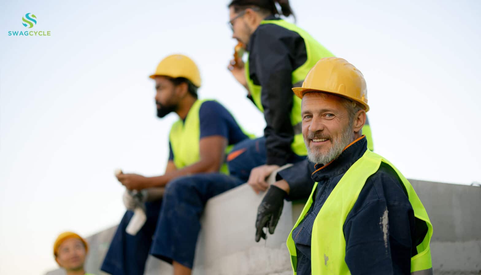 Safety Vest Recycling​, Sustainable Safety Gear, Repurposing Safety Gear​, Swagcycle Safety Gear Reuse,